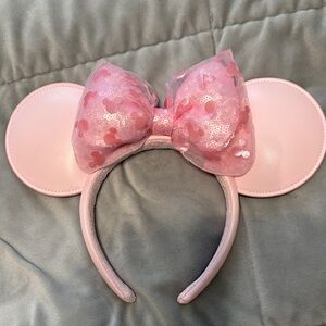Pink Mouse Ear Headband with Bow